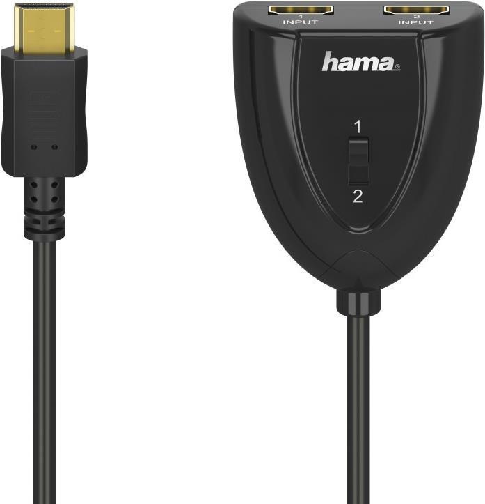 Hama Sdoppiatore Manuale HDMI M/2 HDMI F connettori dorati compatibile HDCP (Hama 2x1 HDMI Switch 2 Inputs 1 Output 1080p 60Hz