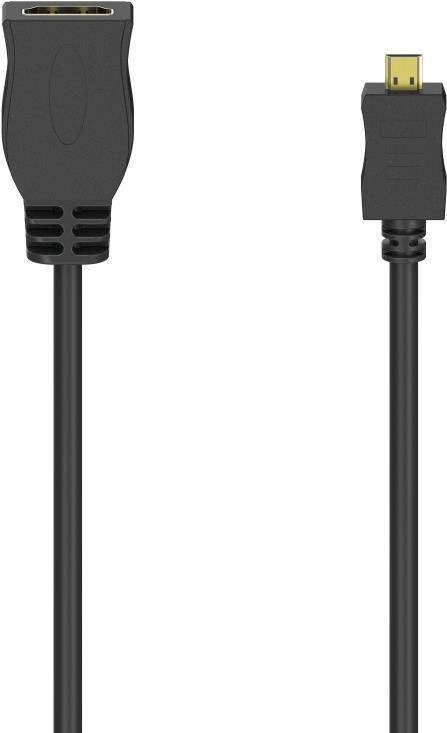 Hama 00205168 cavo HDMI 01 m HDMI tipo D Micro HDMI tipo A Standard Nero (Hama HDMI Type-D Micro Male to HDMI Female Cable Gold
