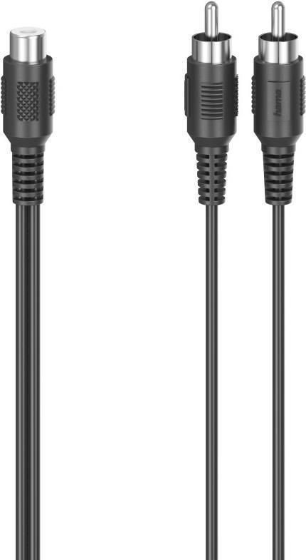 Hama 00205184 cavo audio 2 x RCA RCA Nero (Hama 00205184 lydkabel 2 x RCA RCA Sor)