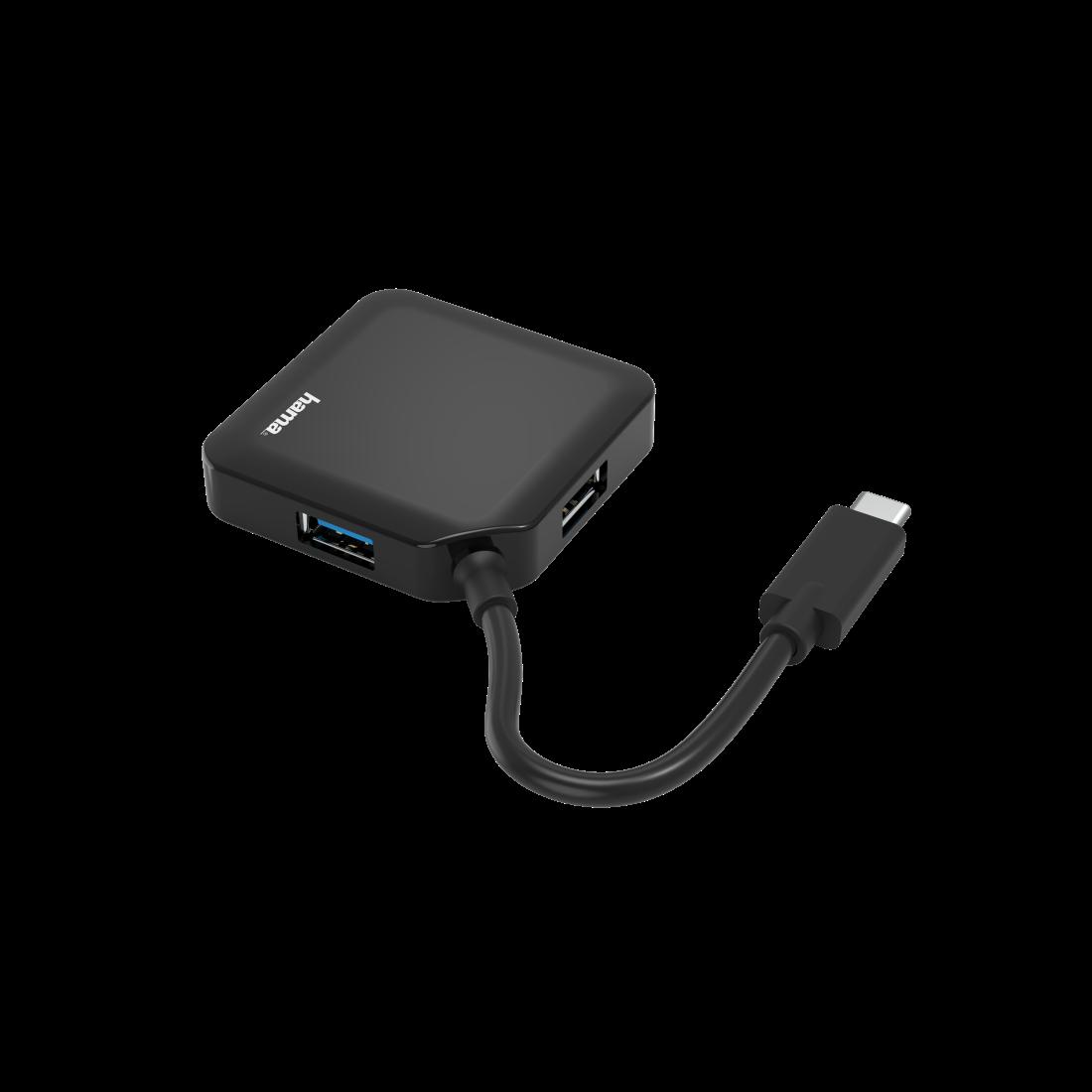 Hama Hub USB Type C da tavolo 3.2 4 porte cavo integrato nero (Hama 4-Port USB-C Hub 4x USB-A USB Powered)