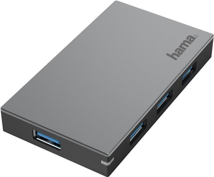 Hama 00200115 hub di interfaccia USB 3.2 Gen 1 (3.1 Gen 1) Type-A 5000 Mbit/s Antracite Grigio