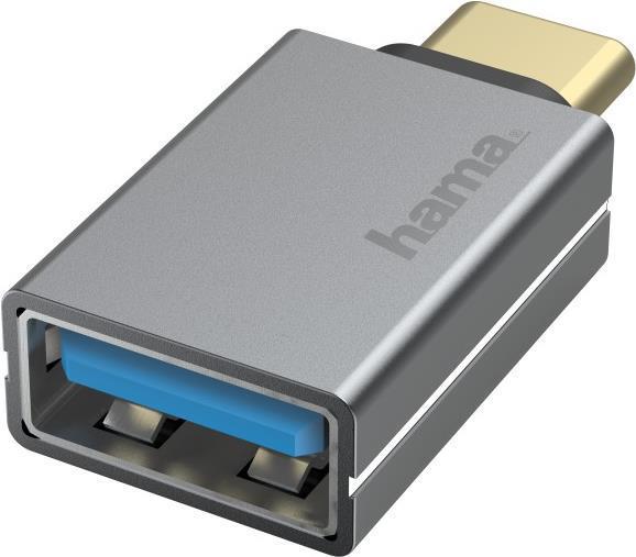 Hama USB 3.2 Gen1 OTG Adapter USB-C Male to USB-A Female 5Gbps Aluminium