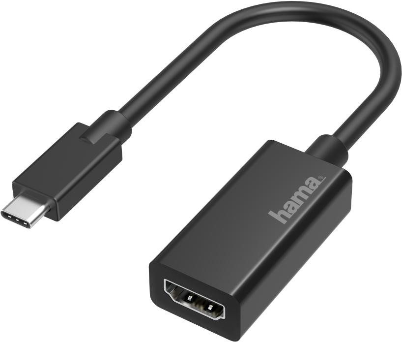Hama Cavetto adattatore USB Type C M / HDMI F Ultra HD 4K nero Pack PC (USB-C Plug HDMI Socket Ultra-HD 4K - Hama 4K Ultra-HD F