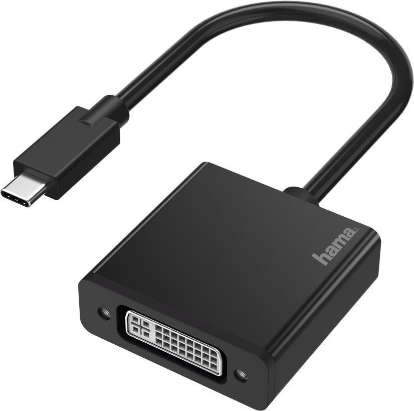 Hama 00200316 cavo e adattatore video USB tipo-C DVI Nero (Hama 200316 Video-Adapter USB-C-Stecke)