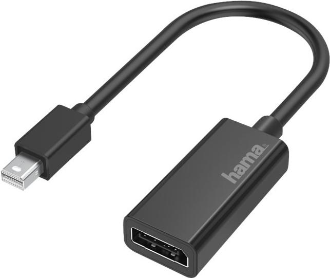Hama Mini DisplayPort Male to DisplayPort Female Ultra-HD 4K Black
