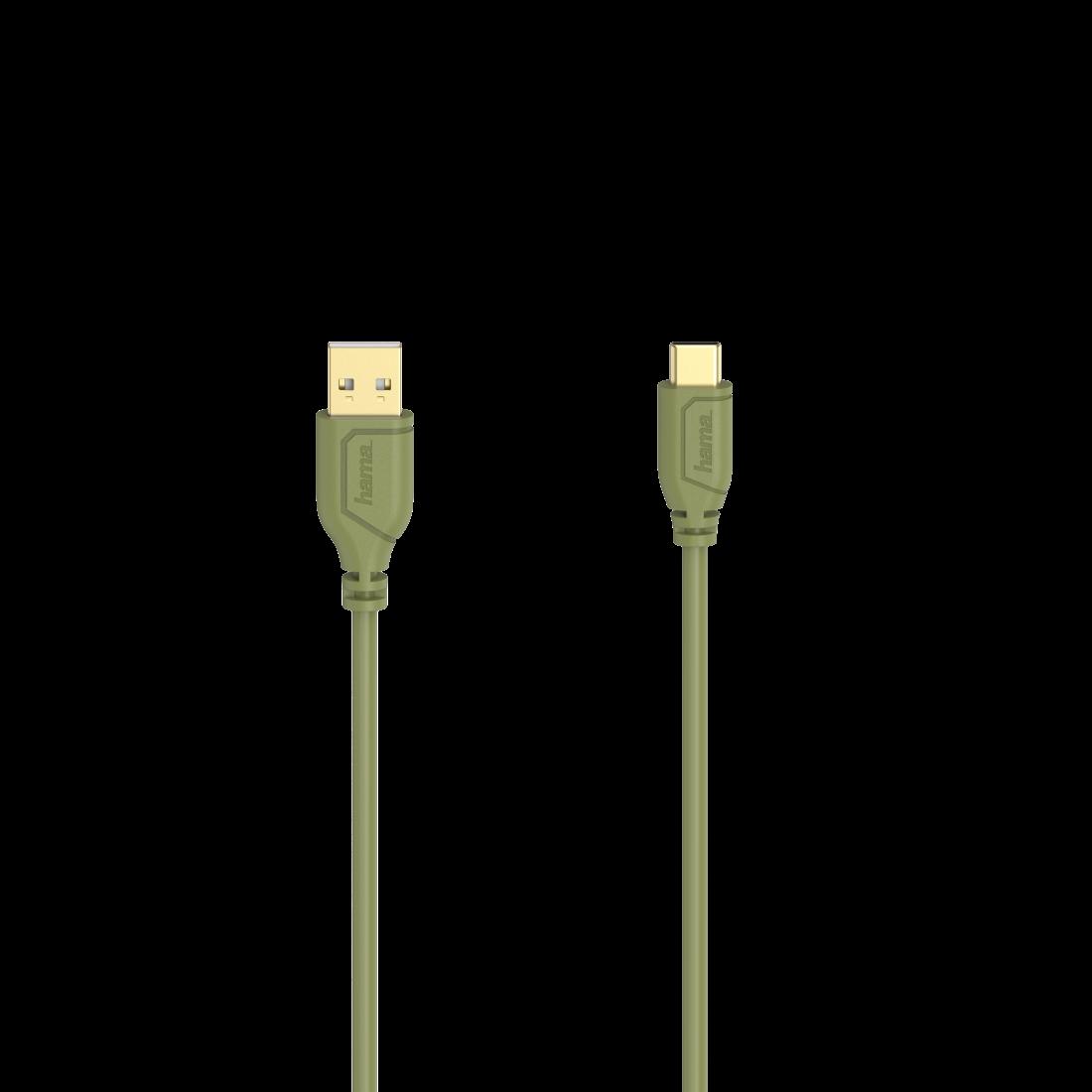 Cavo USB Hama Flexi-Slim 075 m USB 2.0 USB C USB A verde (00200637)