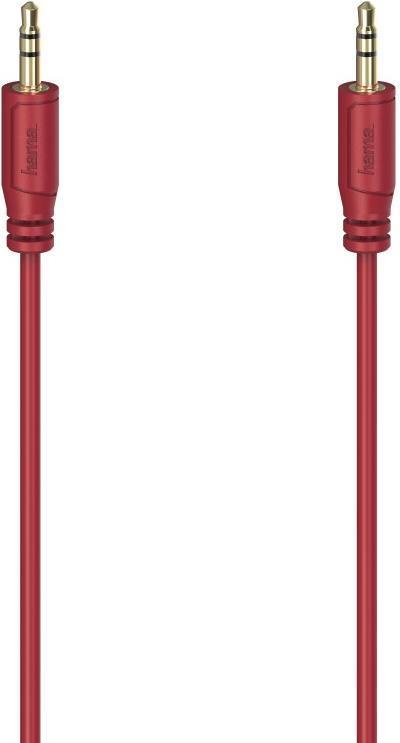 Hama Flexi-Slim cavo audio 0,75 m 3.5mm Rosso (Hama Flexi-Slim lydkabel 0,75 m 3.5mm)