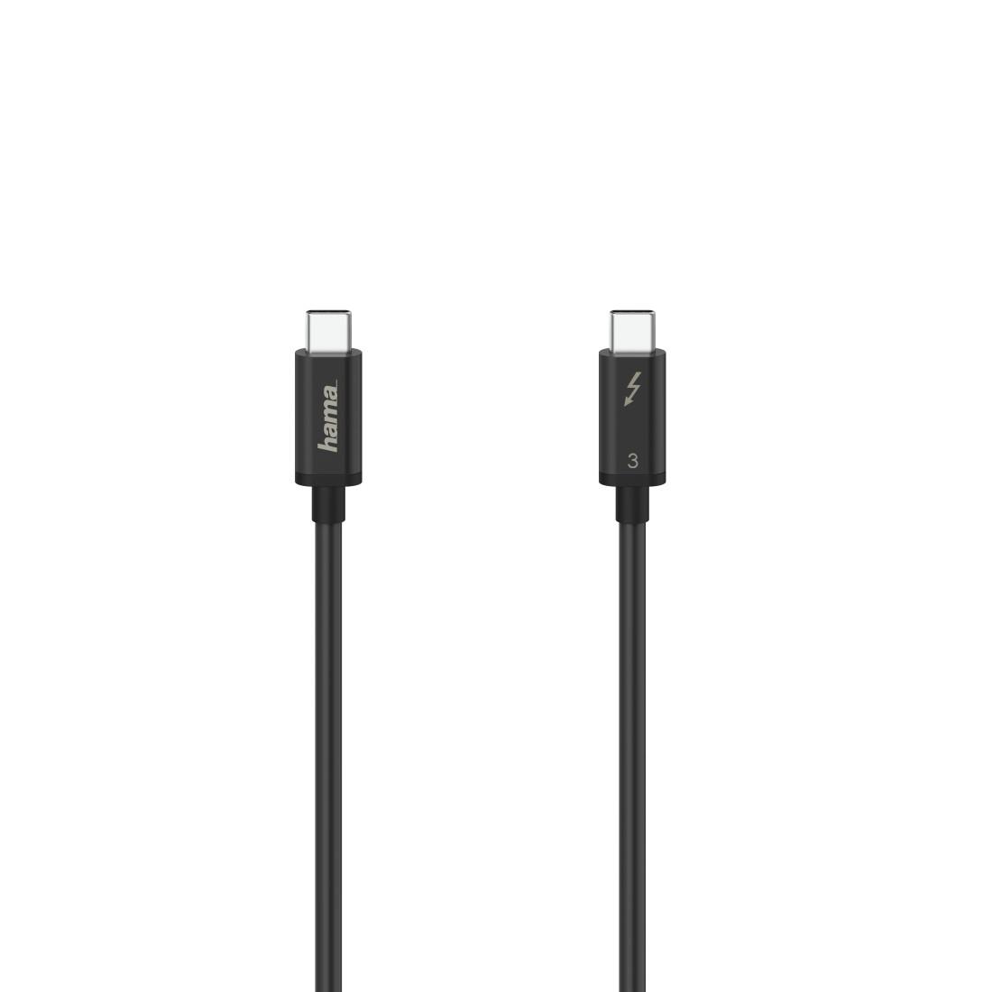 Hama USB-C cavo USB Thunderbolt 3 05 m USB C Nero