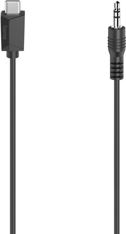 Hama USB Type-C Male to 3.5mm Jack Male Adapter White 0.75 Metre