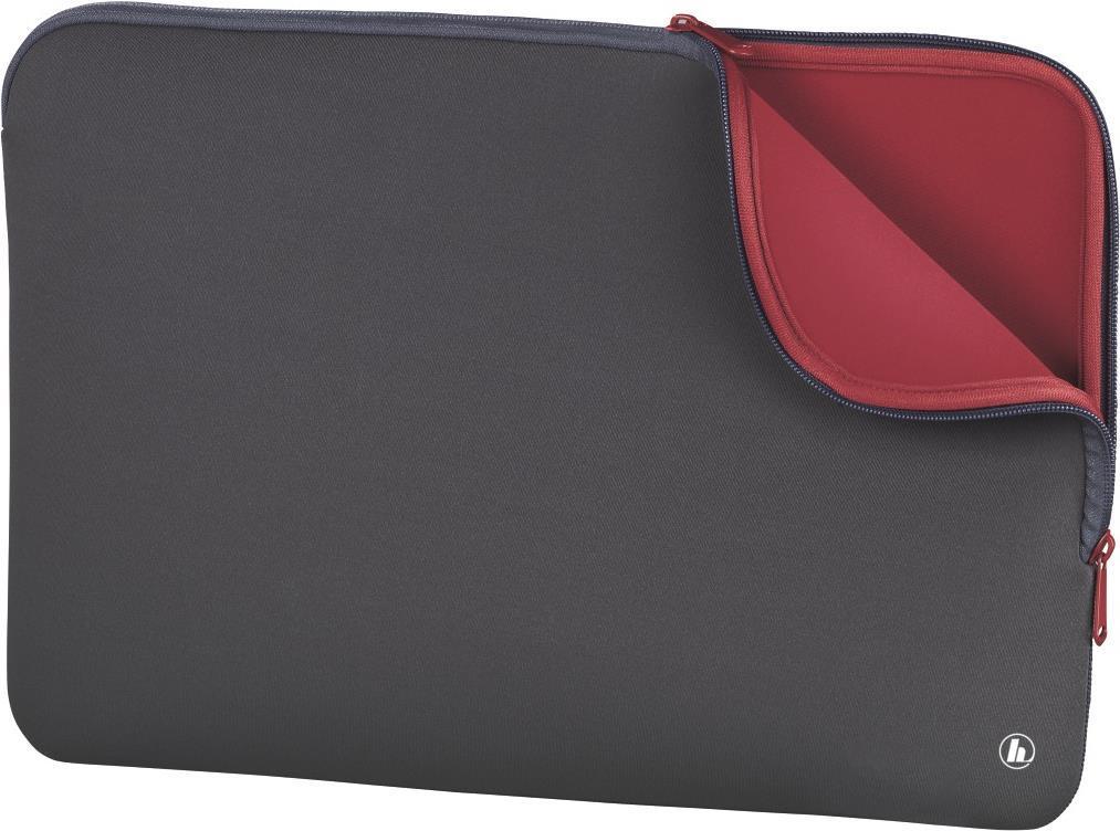 Hama Neoprene Notebook Pocket 396 cm (156 ") protettivo alto grigio - rosso (00216510)