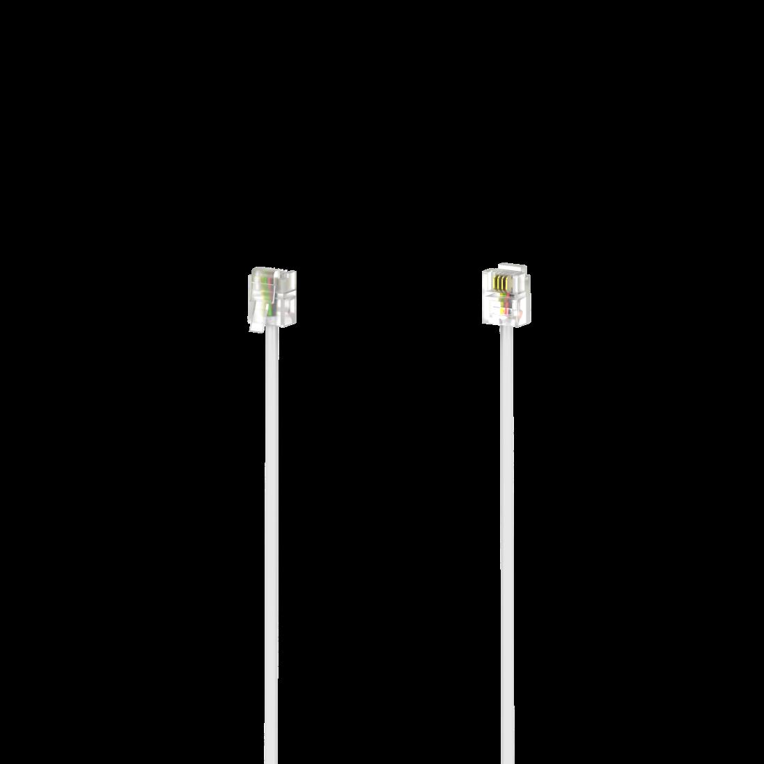 Hama RJ11 6p4c Modular Cable Male to Male 3 Metres White