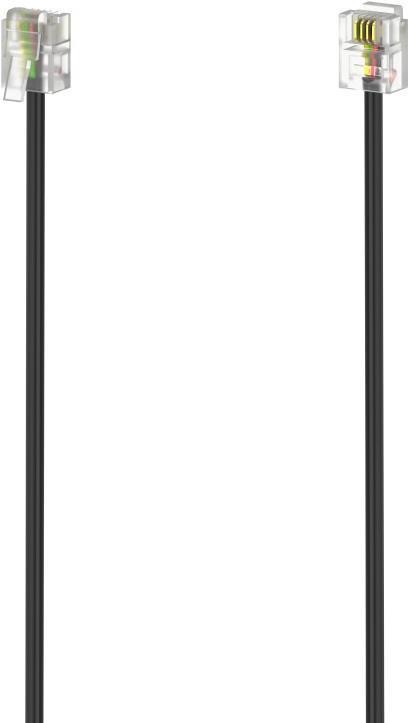 Hama 00201137 telefonkabel 3 m Sort
