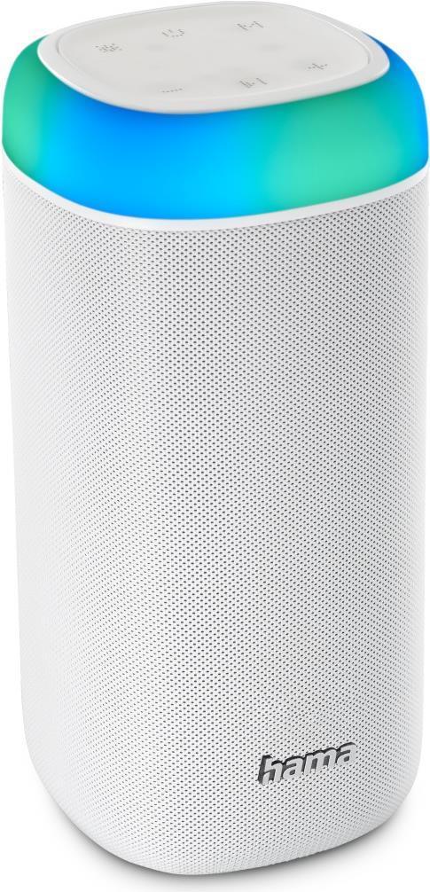 Altoparlante Bluetooth Hama Shine 2.0, LED, protetto contro gli spruzzi d'acqua, 30W, bianco