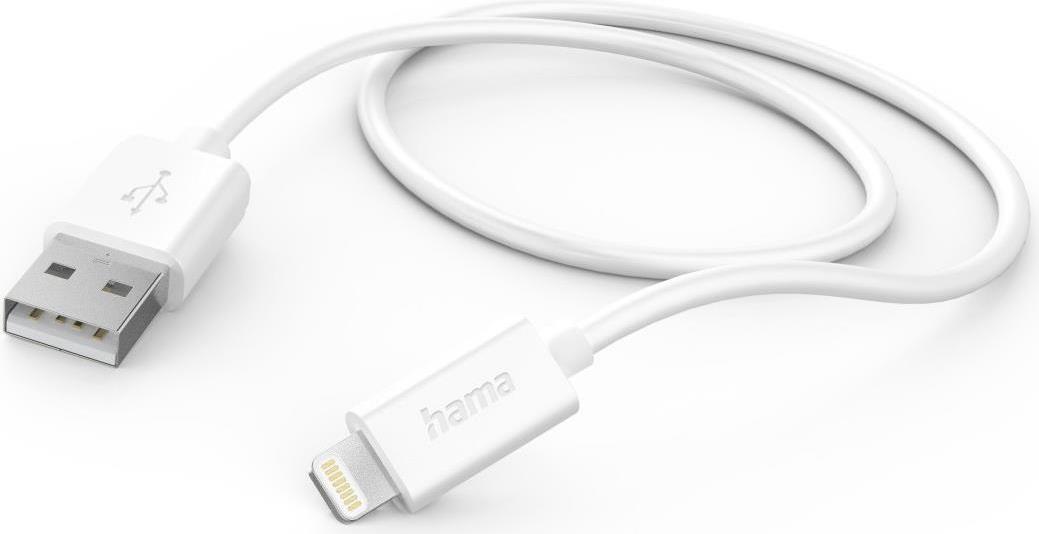 Hama Charging/Data USB-A to Lightning Cable 480Mbps 1 Metre White