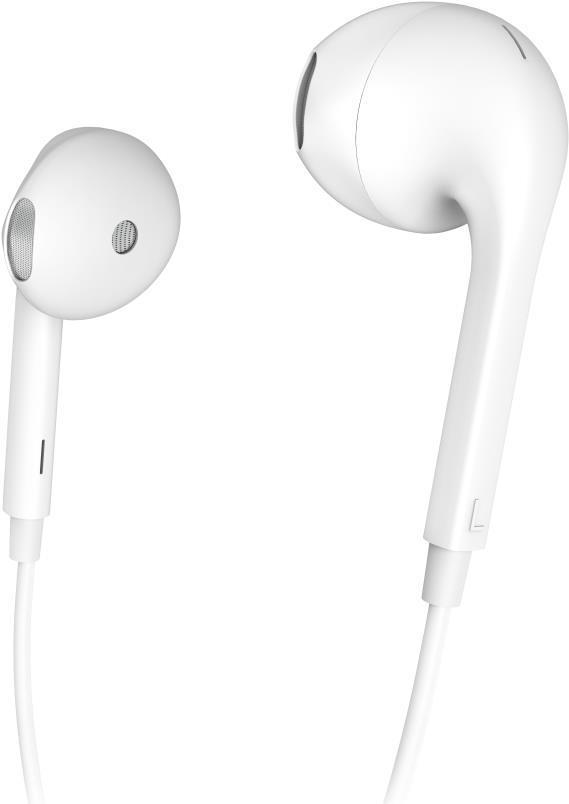 Hama Glow Auricolare Cablato In-ear Musica e Chiamate Bianco (Hama Glow Apple/Lightning Earset with Microphone Answer Button Vo