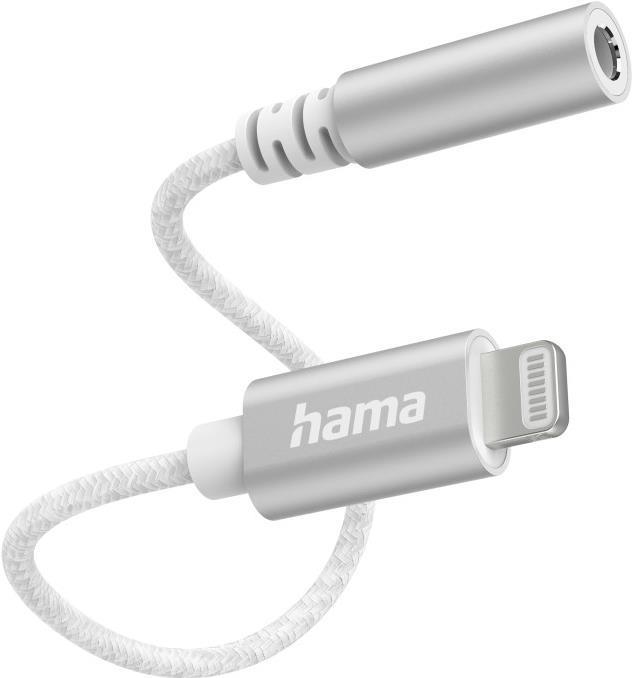Hama 00201523 cavo Lightning Bianco (Hama Lightning Male to 3.5mm Jack Female Cable Ultra-Thin & Flexible Cable)