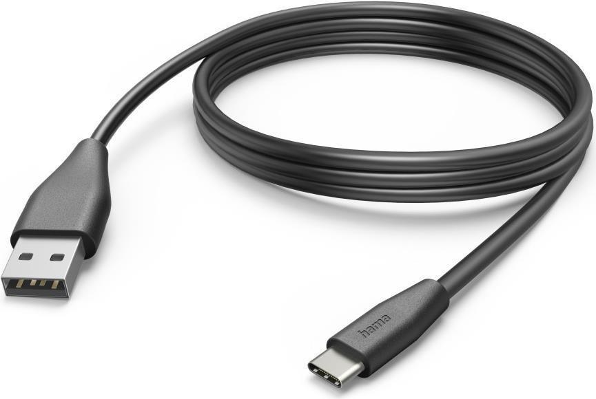 Hama 00201597 cavo USB USB 2.0 3 m USB C USB A Nero (Hama USB-A to USB-C Quick Charging Cable, USB 2.0, 3 Metre, Black)