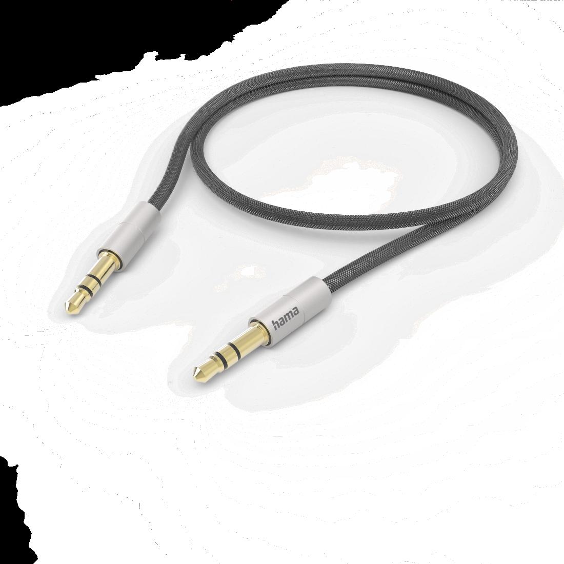 Cavo audio Hama AluLine 05 m 35 mm nero - argento (00201525)