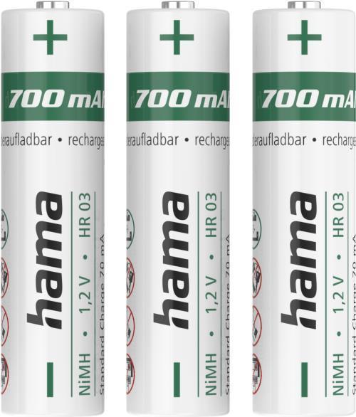 Hama 00223526 batteria per uso domestico Batteria ricaricabile Mini Stilo AAA Nichel-Metallo Idruro (NiMH)