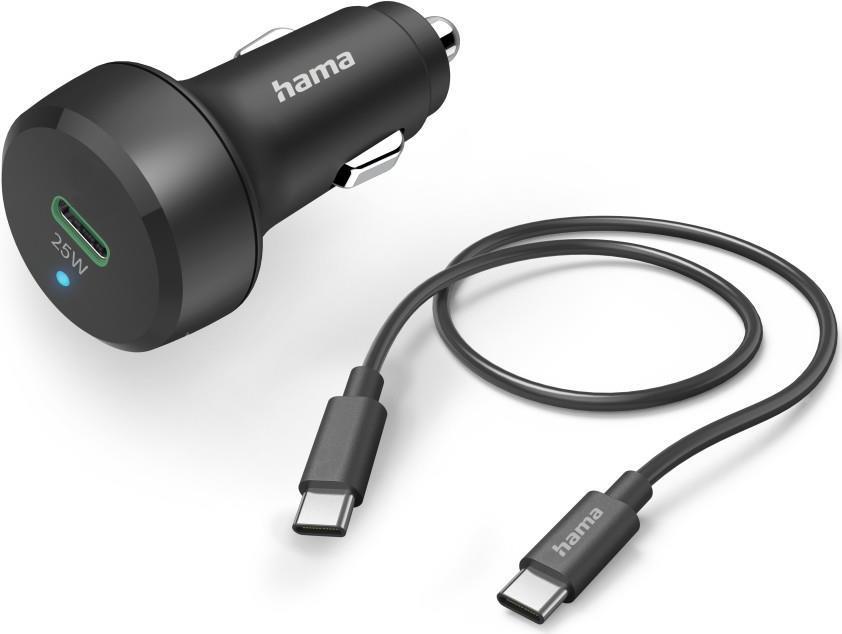 Hama 00201614 Caricabatterie per dispositivi mobili Smartphone Nero Lightning Auto (Hama Kfz-Ladeset USB-C 25 Watt schwa)