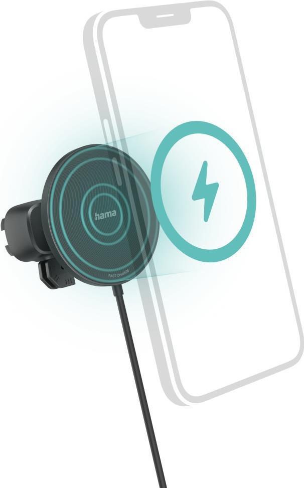 Hama Magcharge Car FC15 - Auto - Centro di sigarette - Carica wireless - nero (00201697)