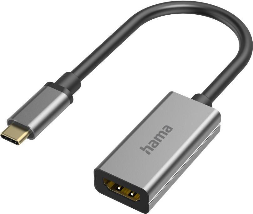 Hama USB-C Male to HDMI Female Cable Ultra-HD 8K Aluminium