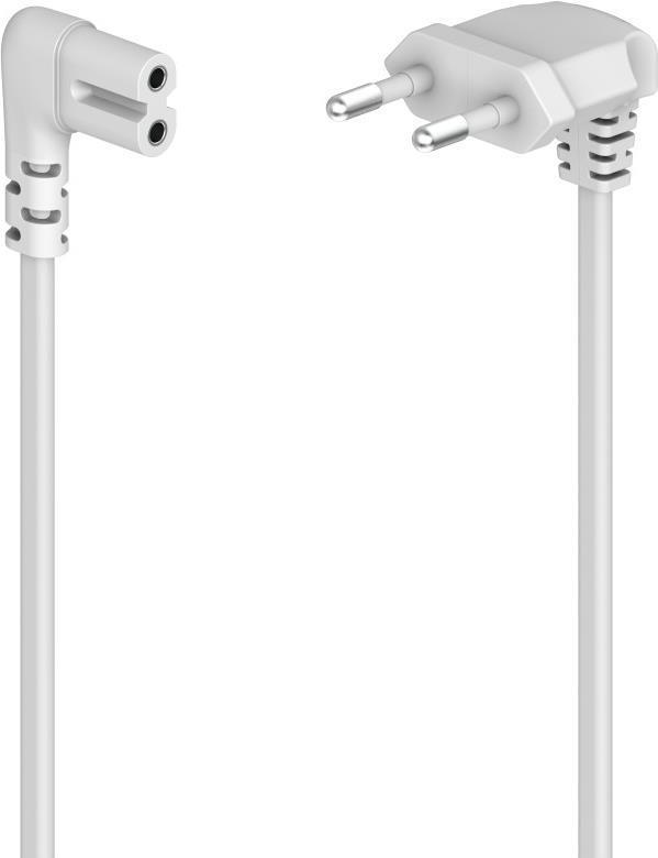 HAMA Power Cable Euro Plug Angled Whit