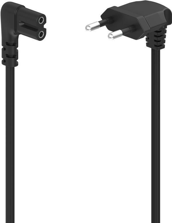 HAMA Power Cable Euro Plug Angled Blac