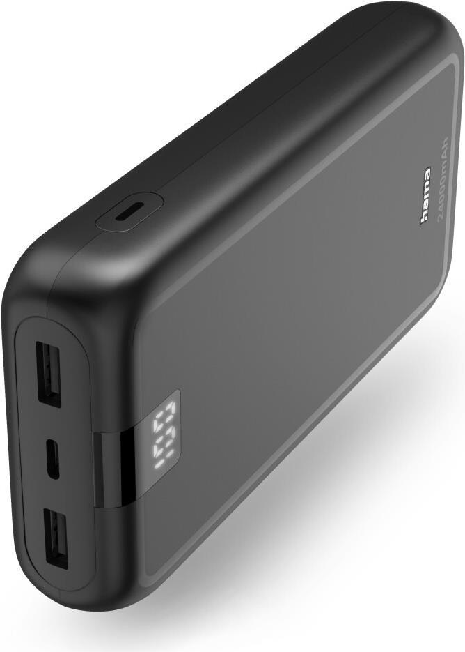 Hama 00201711 batteria portatile Polimeri di litio [LiPo] 24000 mAh Antracite (Hama Performance 24 24000mAh Fast Charge Powerba