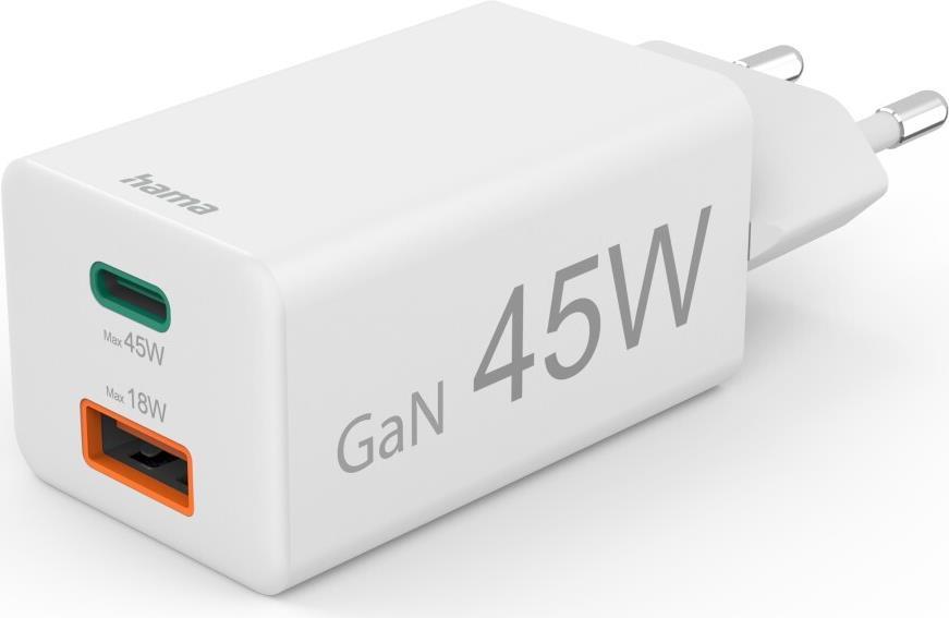adattatore di ricarica hama 45W bianco