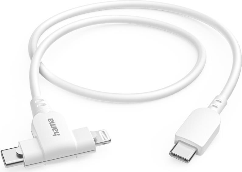 Hama 00201722 cavo USB USB 2.0 15 m USB C USB C/Lightning Bianco