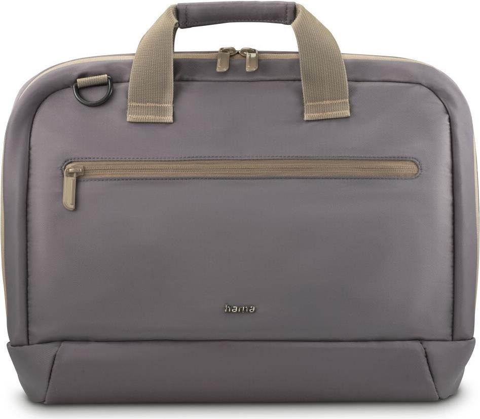 Hama Ultra Lightweight Laptop Bag Up to 14.1 Padded Compartment Front Pocket Trolley Strap Water-Repellent Eco-Friendly Anthrac