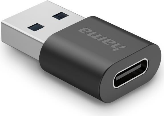 Hama 00200357 adattatore per inversione del genere dei cavi USB-A USB-C Nero (Hama USB-3.2 Gen 2 Adapter USB-A Male to USB-C Fe