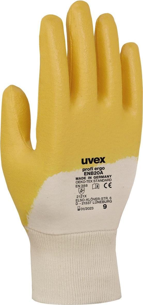 Guanti da lavoro uvex arancioni profi ergo