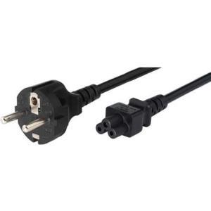 Cavo di connessione di rete, Schukostecker a 3Pol Socket C5, Black, 1,8 m Cavo di connessione per notebook per Germania, Franci