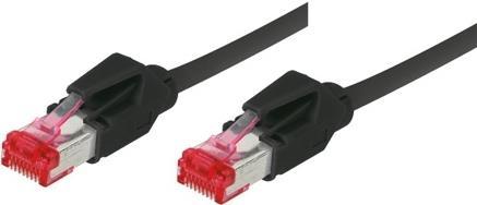 Patch Cable S/FTP, PIMF, Cat 6, Black, 3,0 M senza alogeno, con cavo Draka e Hirosesteckern TM21 (nome precedente S/STP) (71803