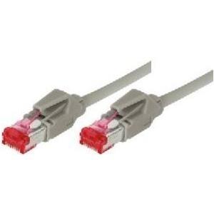 Cavo patch S/FTP PiMF Cat 6 grigio 10 m senza alogeni con cavo Leoni e connettori Hirose TM21 (precedentemente denominato S/STP