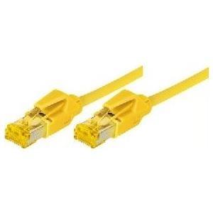 Patch Cable S/FTP, PIMF, Cat 6A, Yellow, 1,0 m per 10 gigabit/s, senza alogeni, con cavo Draka e Hirosesteckern TM31 (nome prec