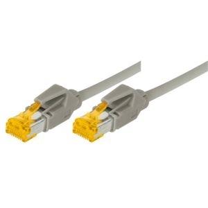 Cavo patch S/FTP PiMF Cat 6a grigio 30 m per 10 Gigabit/s senza alogeni con cavo Draka e connettori Hirose TM31 (precedentement