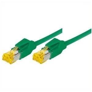 Cavo patch S/FTP PiMF Cat 6a verde 30 m per 10 Gigabit/s senza alogeni con cavo Draka e connettori Hirose TM31 (precedentemente