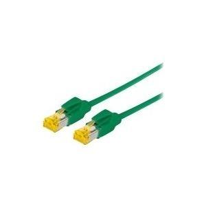 Cavo patch S/FTP PiMF Cat 6a verde 50 m per 10 Gigabit/s senza alogeni con cavo Draka e connettori Hirose TM31 (precedentemente