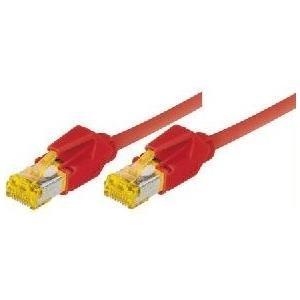 Cavo patch S/FTP PiMF Cat 6a rosso 50 m per 10 Gigabit/s senza alogeni con cavo Draka e connettori Hirose TM31 (precedentemente