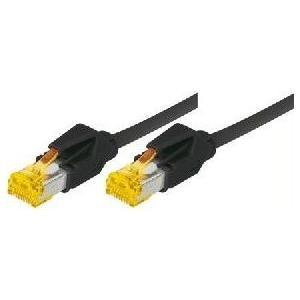 Cavo patch S/FTP PiMF Cat 6a nero 75 m per 10 Gigabit/s senza alogeni con cavo Draka e connettori Hirose TM31 (precedentemente