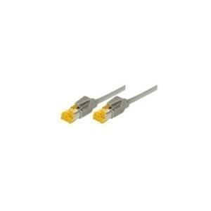 Cavo patch S/FTP PiMF CAT.6A ISO IEC grigio 150 m per 10 Gigabit/s senza alogeni con cavo Draka e connettori Hirose TM31 (72215)