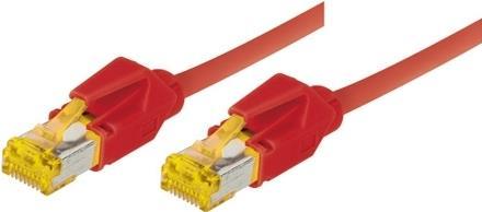 Cavo patch S/FTP PiMF Cat 6a rosso 200 m per 10 Gigabit/s senza alogeni con cavo Draka e connettori Hirose TM31 (precedentement