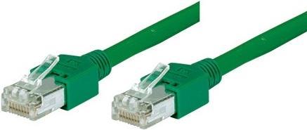 Cavo patch SF/UTP, CAT 5E, verde, 0,3 m senza alogeno, con cavo Draka e Hirosesteckern TM11 (713003G)