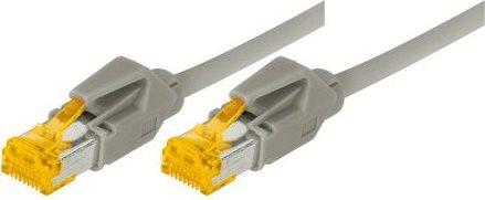 Patch Cable S/FTP, PIMF, Cat 6A, Grey, 0,5 m per 10 gigabit/s, PVC, altamente flessibile, con cavo Dattwyler e Hirosesteckern T