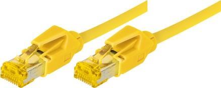 Patch Cable S/FTP, PIMF, Cat 6A, Yellow, 5,0 m per 10 gigabit/s, alogeno senza alogeno, con cavo Leoni e Hirosesteckern TM31 (7