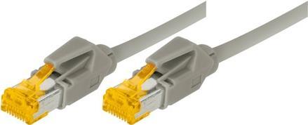 Patch Cable S/FTP, PIMF, Cat 6A, Grey, 7,5 m per 10 gigabit/s, senza alogeni, con cavo Leoni e Hirosesteckern TM31 (70707)