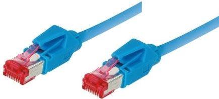 Patch Cable S/FTP, PIMF, Cat 6, Blue, 0,3 M senza alogeno, con cavo Draka e Hirosesteckern TM21 (718003B)